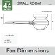 preview thumbnail 8 of 23, Hunter 44" Aren Low Profile Ceiling Fan with LED Light, Pull Chain