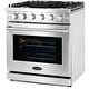preview thumbnail 5 of 16, Cosmo 30 in. Freestanding Gas Range with 5 Sealed Burners and 4.5 cu. ft. Convection Oven in Stainless Steel