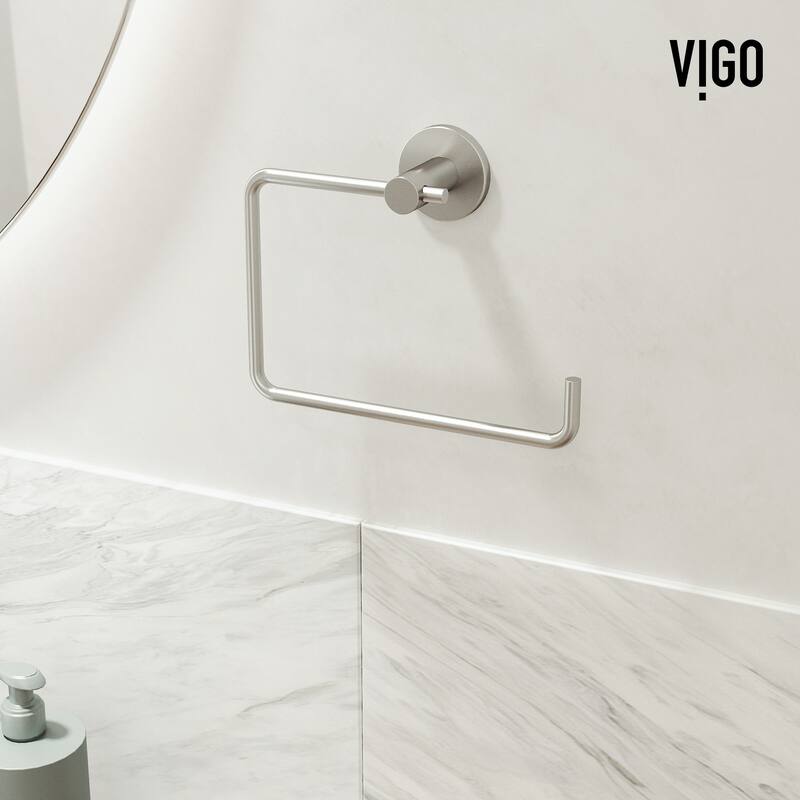 VIGO Cass 4-Piece Bathroom Hardware Accessory Set with 24 in. Towel Bar, Toilet Paper Holder, Hand Towel Holder, Hook