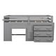 preview thumbnail 20 of 18, Retro Style Twin Size Loft Bed with Cabinet & Shelf