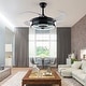 preview thumbnail 19 of 18, 42'' 4 Retractable Blades Modern LED Ceiling Fan with Remote 42'' - Black