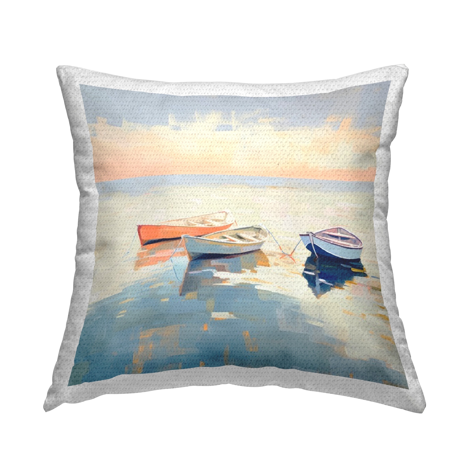 Stupell Boats & Coastal Breeze Printed Outdoor Throw Pillow Design by Irena Orlov