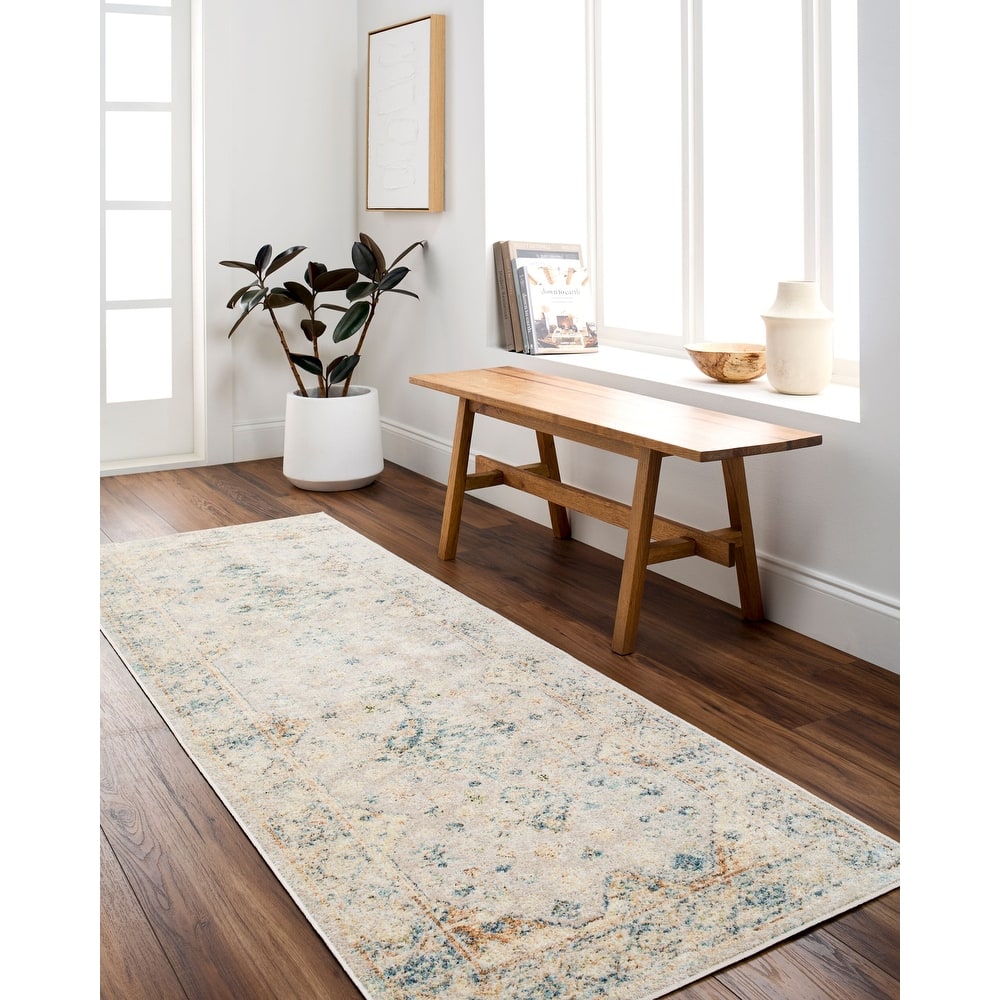 Livabliss Transitional Lillian Medallion Washable Area Rug
