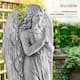 Alpine Corporation 47" Tall Indoor/Outdoor Praying Angel Statue Yard Art Decoration, Light Gray