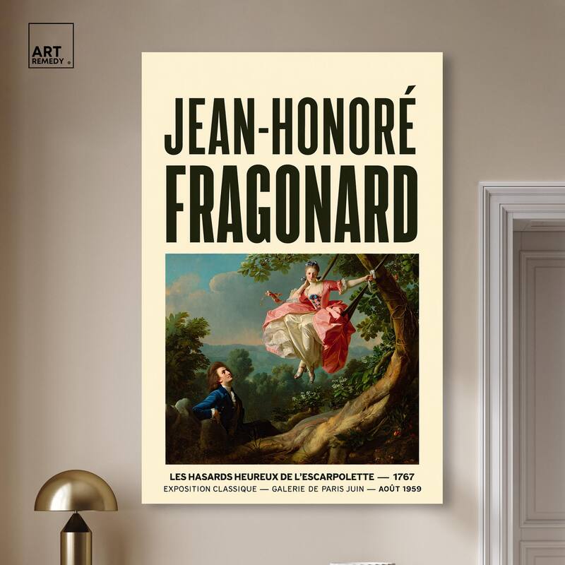 Fragonard's Swing Canvas by Art Remedy, Gallery Wrapped