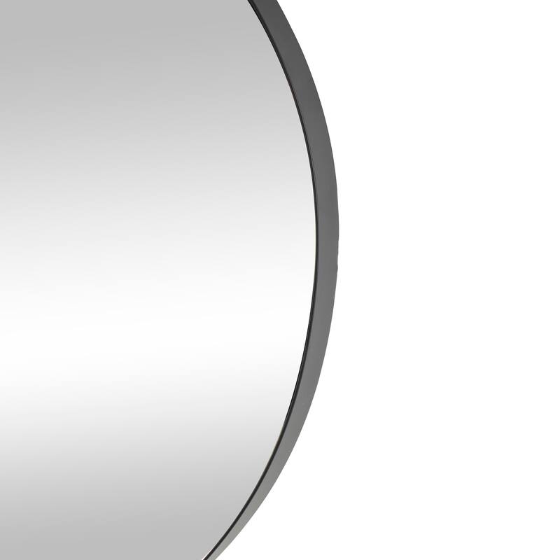 CosmoLiving by Cosmopolitan Black Metal Wavy Abstract Wall Mirror