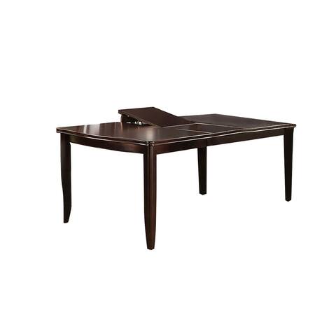Wooden Dining Table with Butterfly Leaf in Dark Brown
