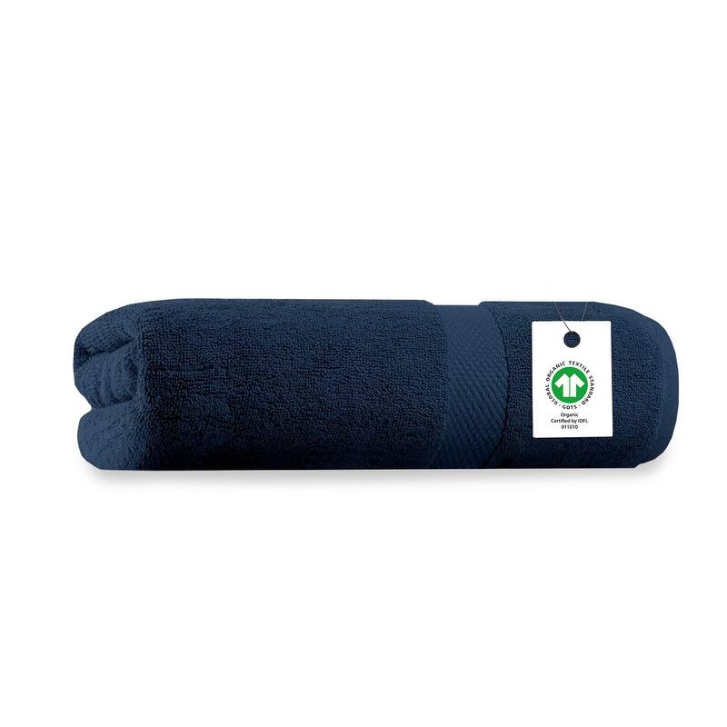 Delara Organic Cotton Luxuriously Plush Bath Towel, GOTS & OEKO-TEX Certified, 650 GSM Long Staple, Quick Dry & Ultra-Absorbent