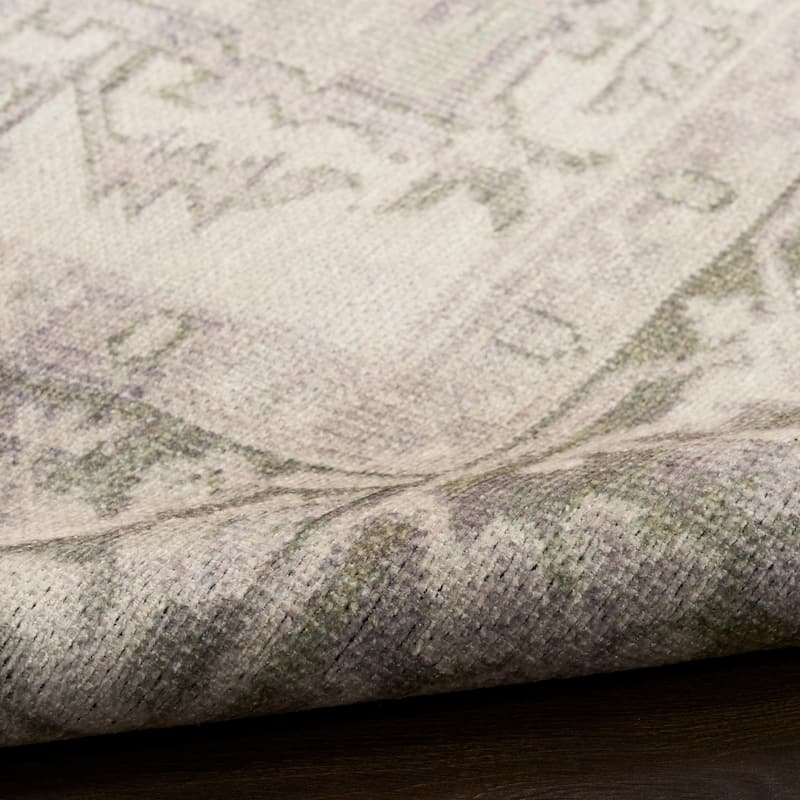 Nourison Vintage Washables Indoor only Green Persian Area Rug