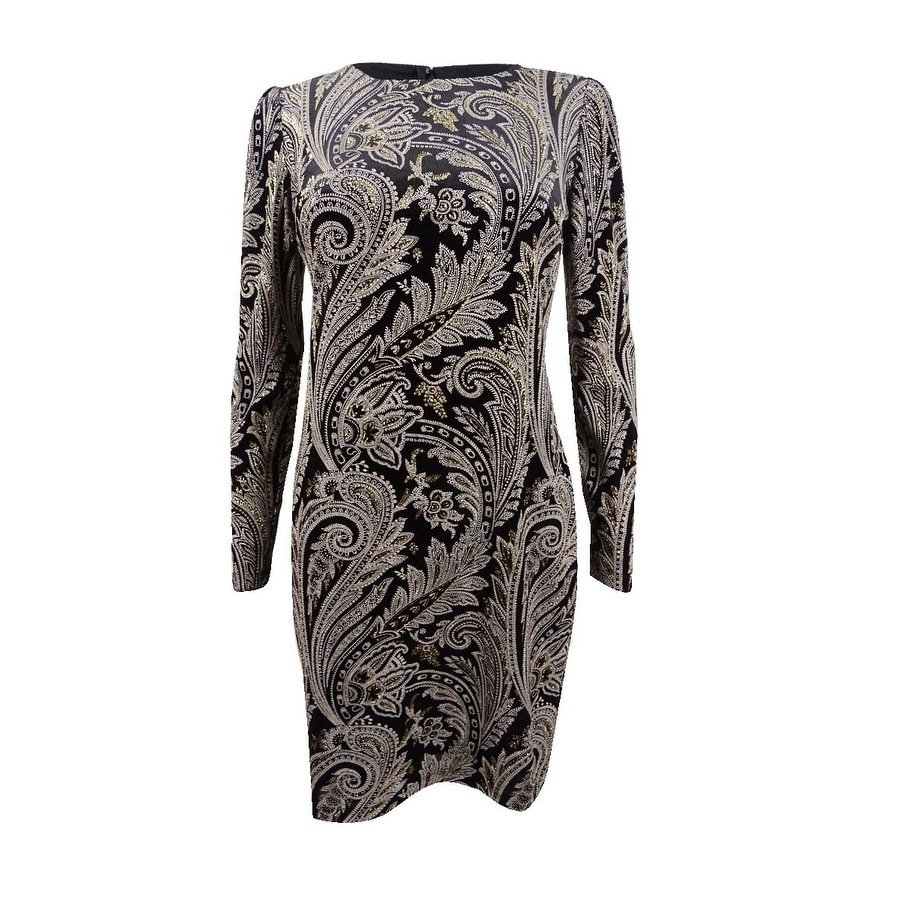 msk black and gold dress