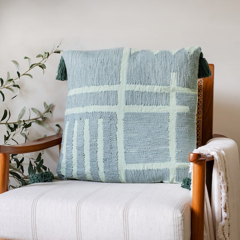 Sevita Modern Abstract Indoor/Outdoor Throw Pillow, 20" x 20"