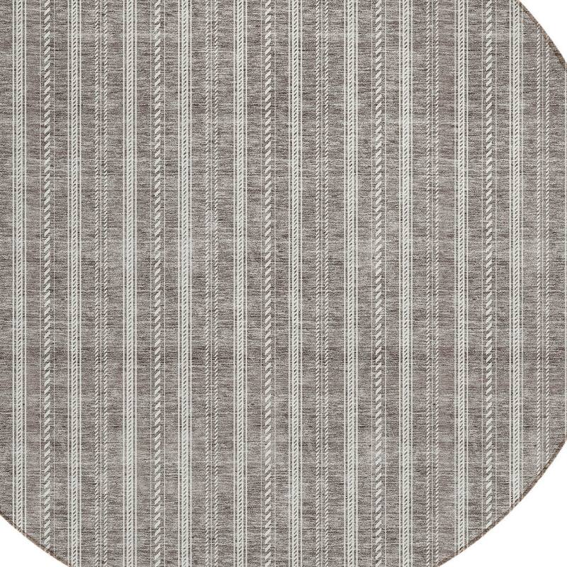 HomeRoots Striped Transitional Rectangle Outdoor Rug