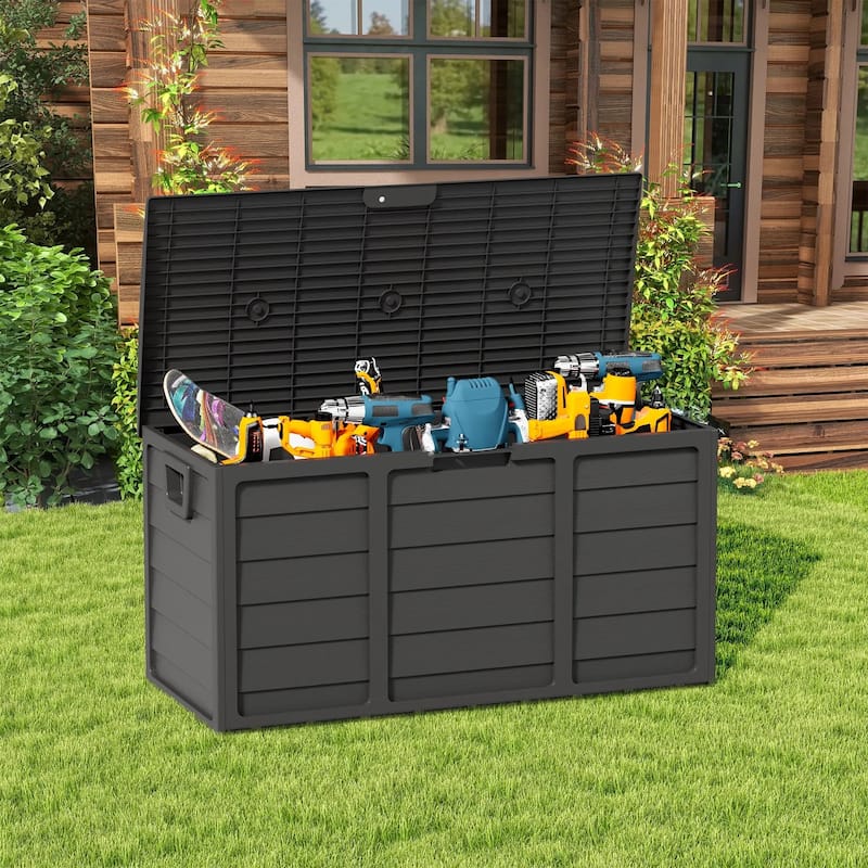 75 Gallon Outdoor Patio Durable Resin Storage Deck Box