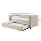 preview thumbnail 5 of 18, Kahler Weave Fabric Daybed with Metal Slats by iNSPIRE Q Classic
