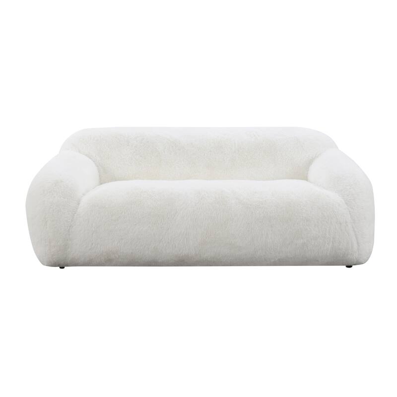 Roundhill Furniture Adell Polar Bear 2-Piece Living Room Set, Sofa and Swivel Chair