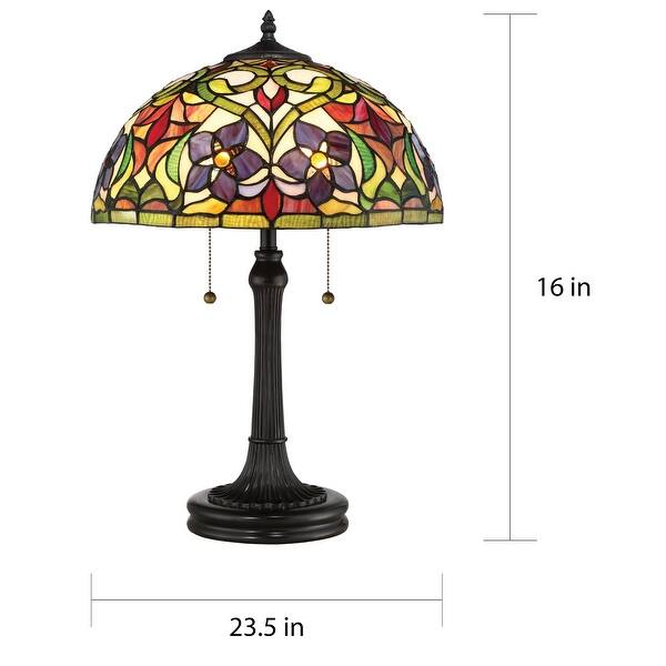 Copper Grove Holopeka 16-inch Tiffany-style Table Lamp