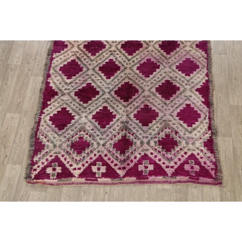 Tribal Moroccan Oriental Home Decor Area Rug Wool Hand-knotted Carpet - 5'11" x 10'10"