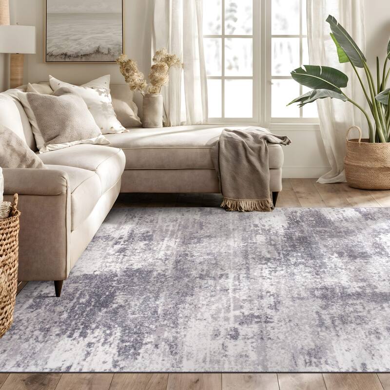 World Rug Gallery Distressed Abstract Area Rug