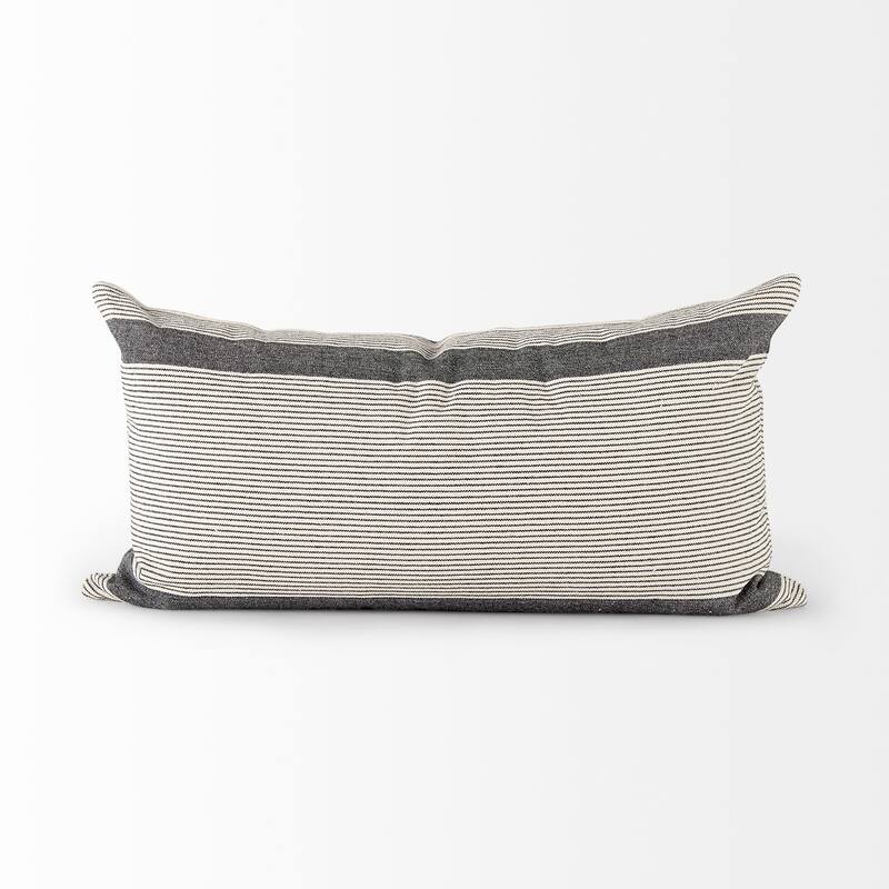 Nancy Beige w/ Black Stripe Detail Decorative Pillow Cover