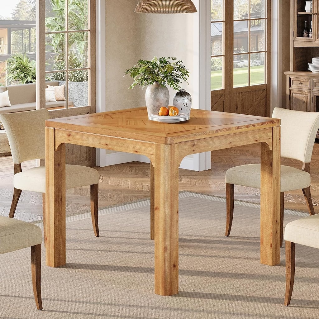 Solid Wood Dining Table Square Kitchen Table for Dining Room