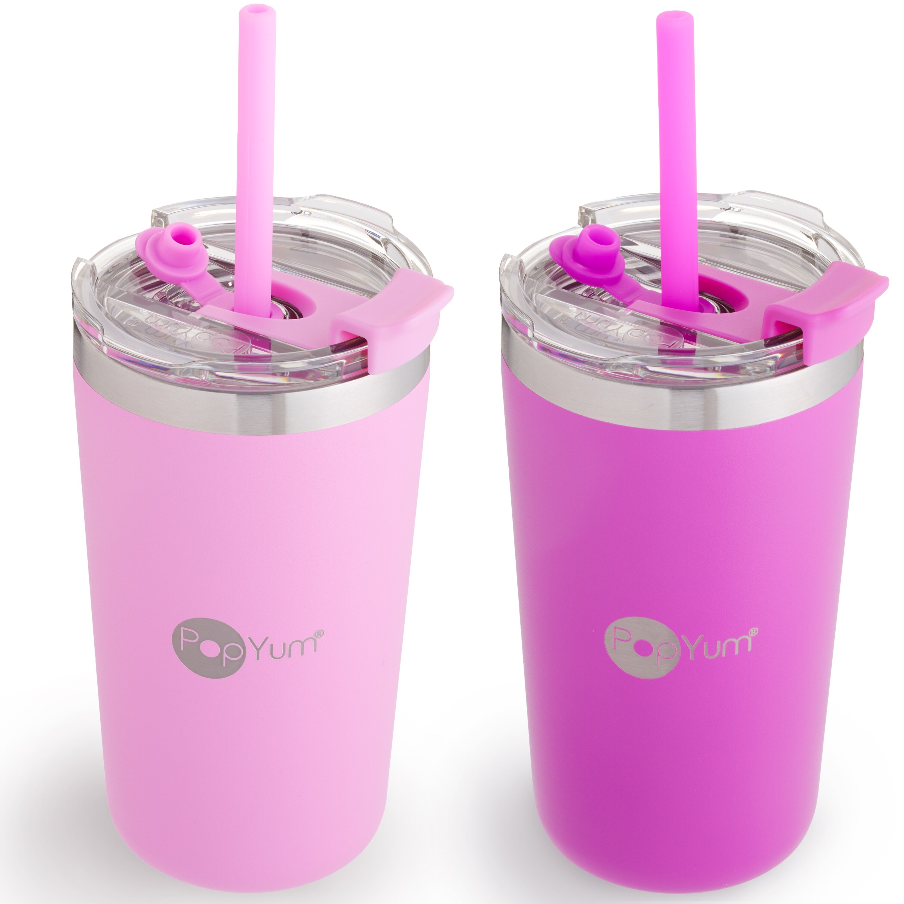 PopYum 13oz Insulated Stainless Steel Kids' Cups, 2-Pack