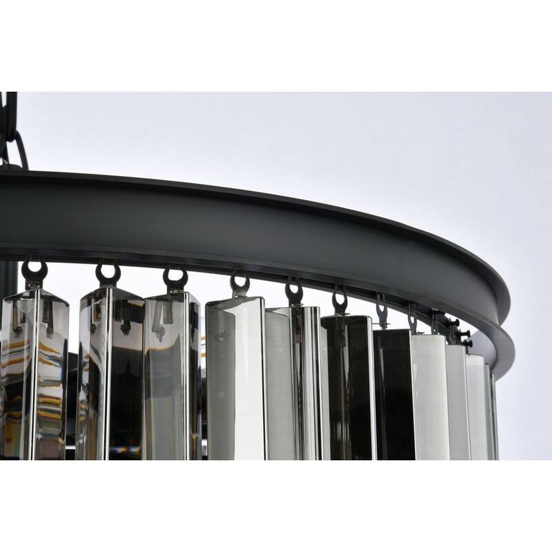 Royce Edge 9-Light Matte Black Chandelier