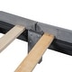 preview thumbnail 7 of 10, Twin Size Upholstered Platform Bed with Cloud-Shaped Headboard, Beige - Sturdy & Comfortable Design