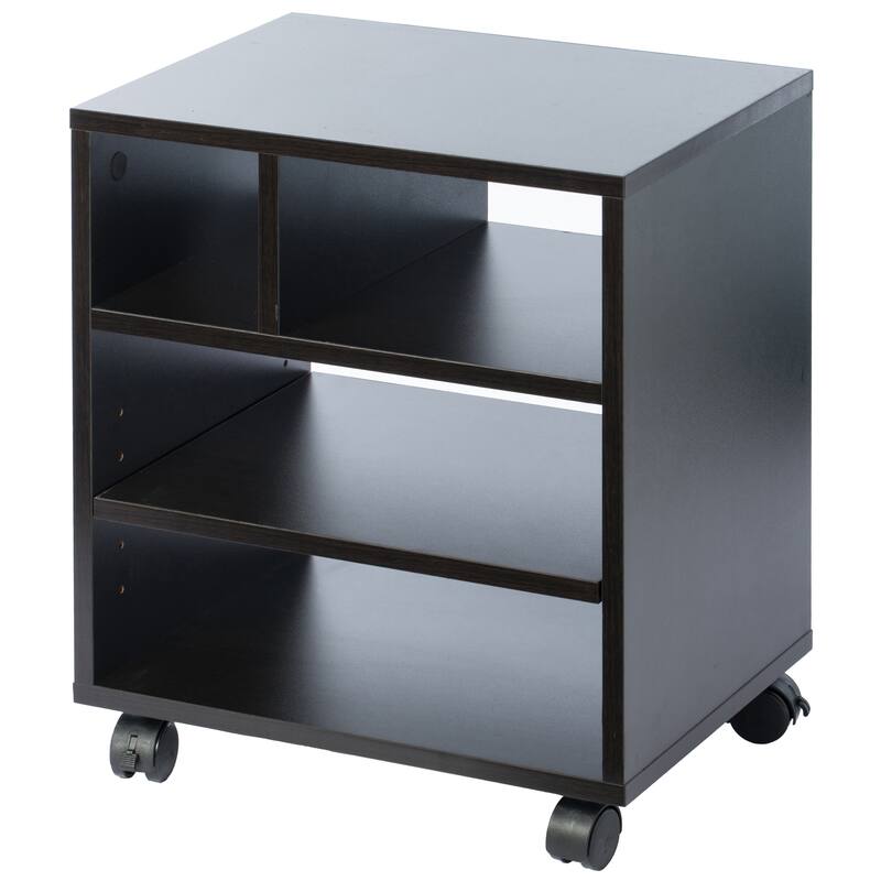 Wooden Office Storage Printer Stand with Wheels