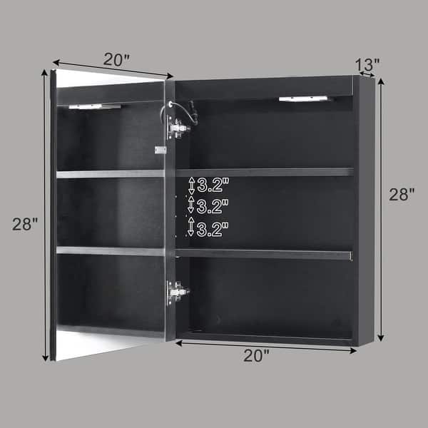 dimension image slide 1 of 3, FCH Bathroom Wall Cabinet with Mirror