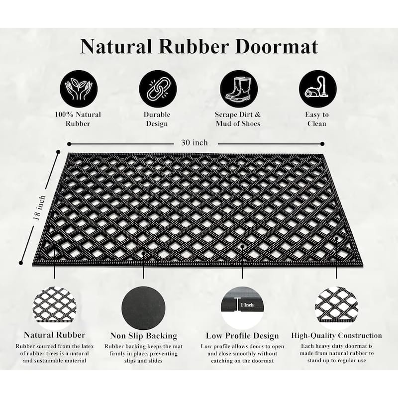 A1HC First Impression Diamonds 100% Rubber Pin Mat with Beautifully Hand Bronze Finish