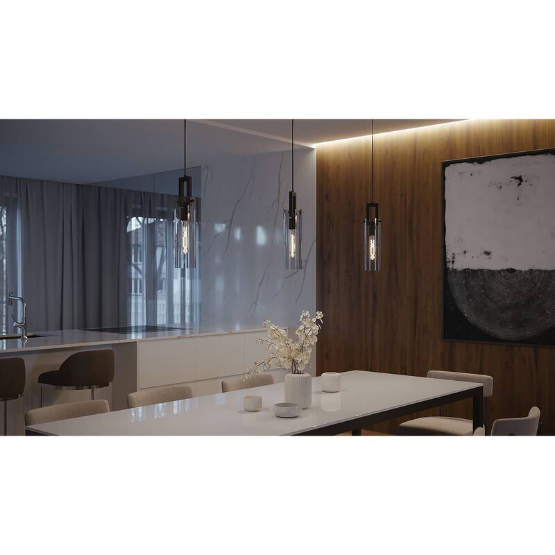 AFX Houston 04'' Medium Base Pendant Light - Black