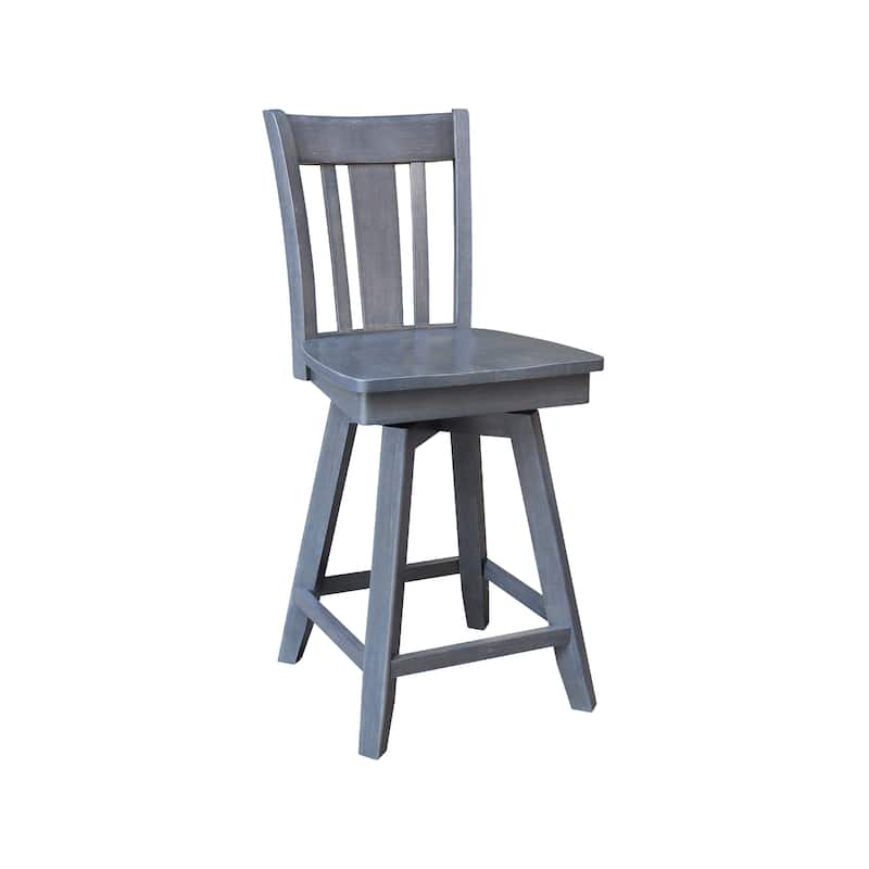 San Remo Counter Height Stool with 24 in. H Swivel Seat