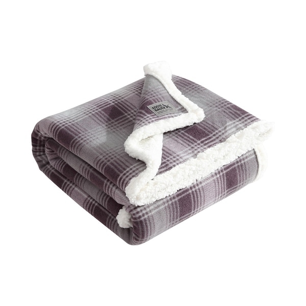 Eddie Bauer FairIsle Sherpaリバーシブルスロー 50 by 70インチ ミッドナイト Eddie Bauer Woodland Fair Isle Printed Sherpa Green Microfiber Throw  Blanket USHSHF1241075