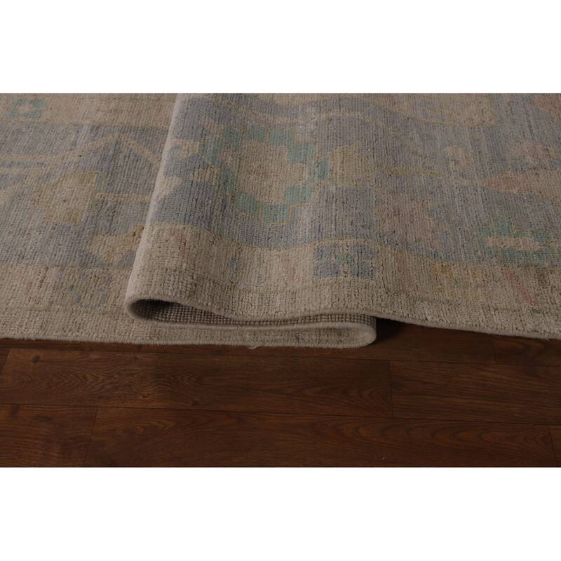 Earth Tone Oushak Turkish Large Rug Handmade Wool Carpet - 10'0"x 13'6"