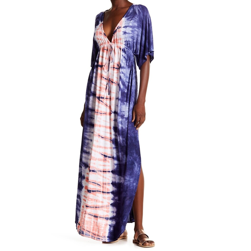 american twist tie dye maxi dress