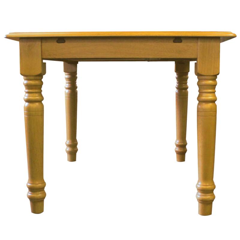 Extendable Dining Set 5 Pc - 48"-60" Table, Retro Arrowback Chairs, Light Oak Wood, Seats 4-6