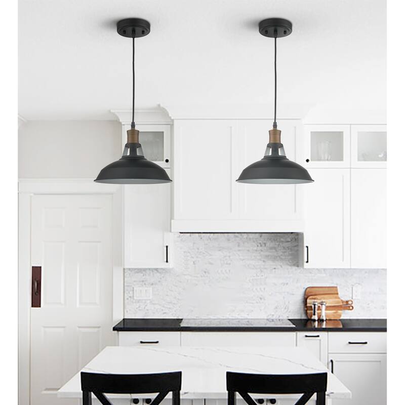Carbon Loft Kamari Industrial Mini Metal Barn Pendant Light (Set of 3)