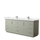 Option Light Green, Nickel Trim,White Cultured Marble Top