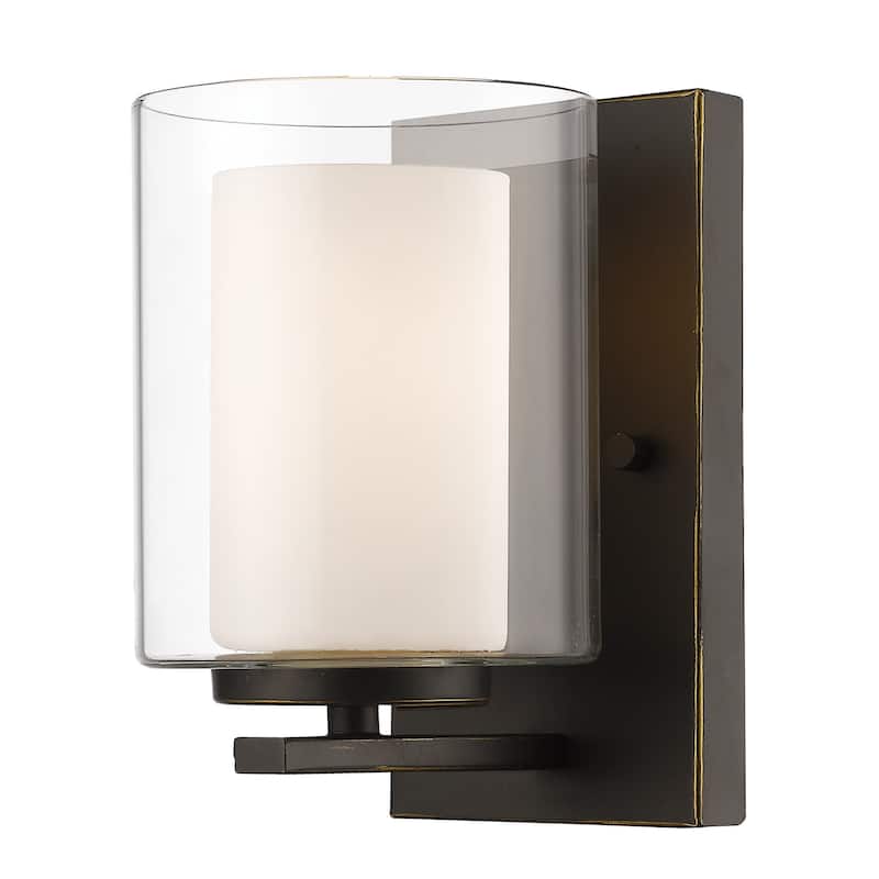 Bellevue ZBF73686 Sylvia 8" Tall Bathroom Sconce - Olde Bronze
