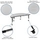 preview thumbnail 17 of 23, 3PC Mobile 86" Oval Wave Flexible Grey Kids Adjustable Activity Table Set