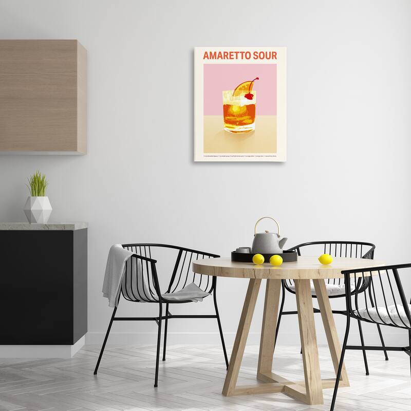 Stupell Amaretto Sour Classic Drink Canvas Wall Art Design By Victoria Barnes