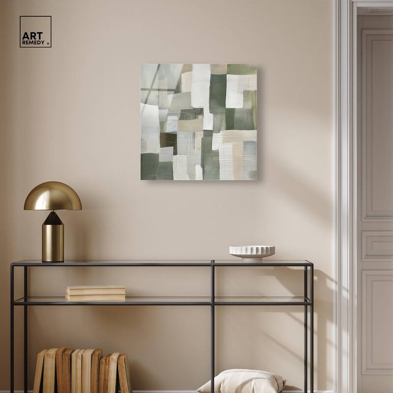 Pale Jade Green I Acrylic by Art Remedy, Ready to Hang