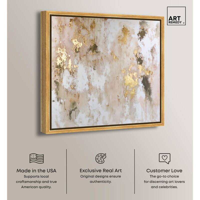 Golden Glimmer Gesture II Canvas by Art Remedy