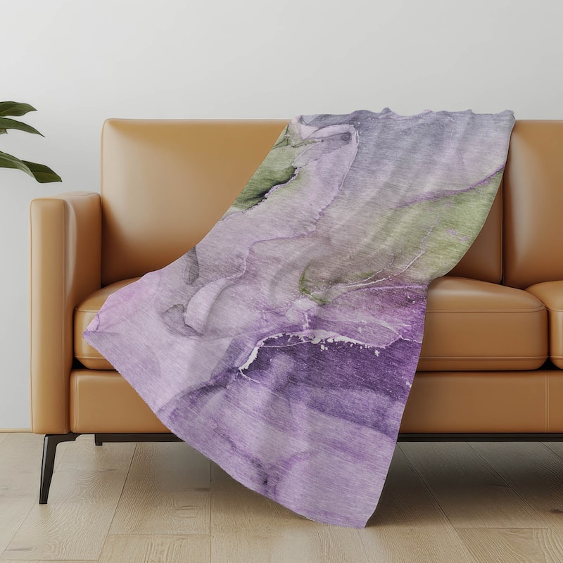 Premium Machine Washable Abstract Contemporary Sherpa Throw Blanket