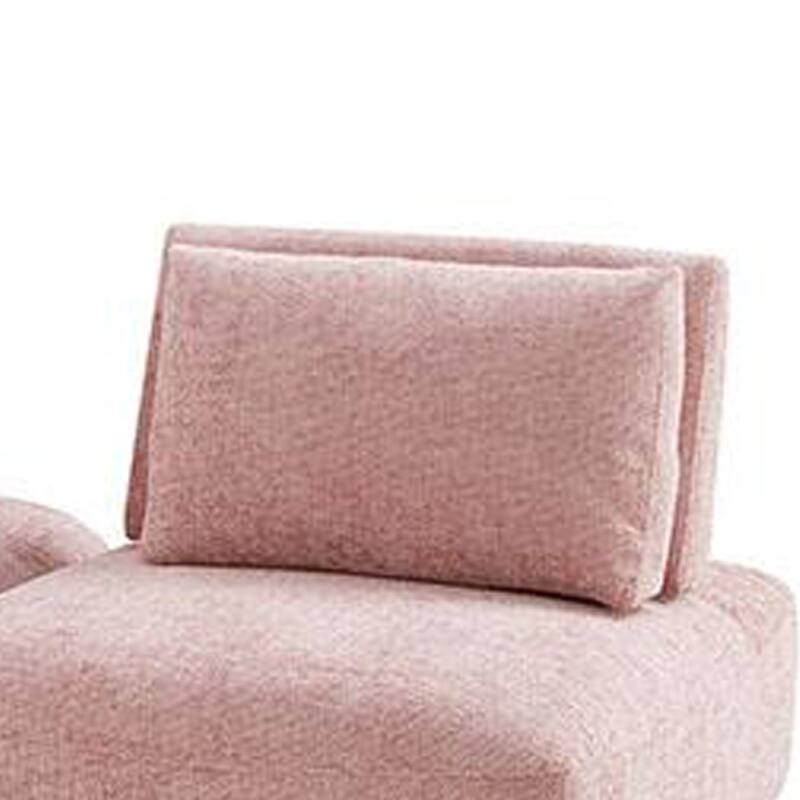 Stavan Modular 2 Seat Sofa, Ottoman, Pink Boucle, Adjustable Backs
