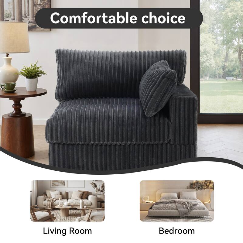 Plush Faux Fur Accent Sofa Chair