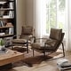 preview thumbnail 4 of 15, Art Leon Art Leon Comfortable Genuine Leather Accent Lounge Chair with Cushion Seat
