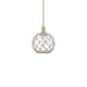 Option Brushed Brass / Clear Glass with Brown Rope