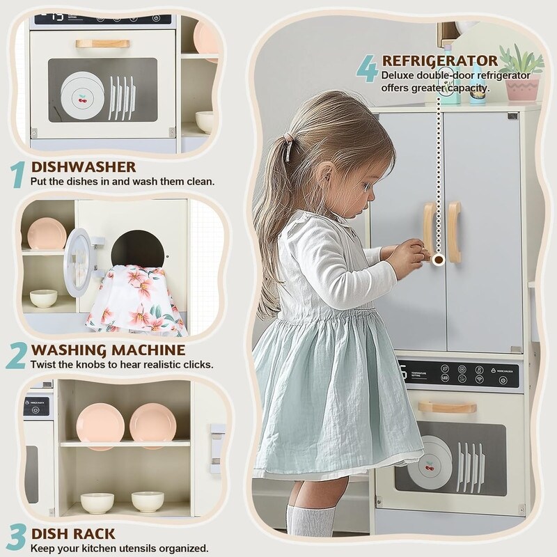 Kidkraft large play kitchen white 2025