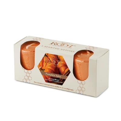 ROOT Candles Scented 20 Hr. Votive, Pumpkin Spice, box of 3 ea.